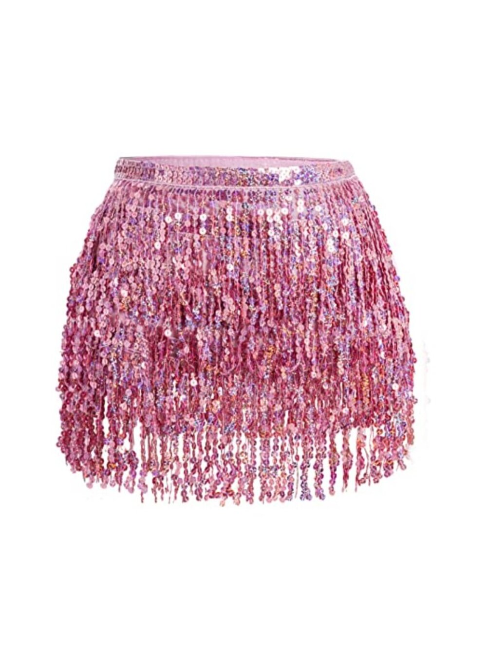 Sequin Tassel Belly Dance Hip Scarf Wrap Skirt
